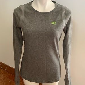Abercrombie Long sleeves top ,gray , size M